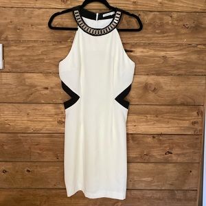 White and black cutout dress. Never worn